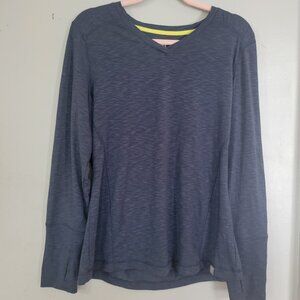 Womens Title 9 navy blue long sleeved shirt
